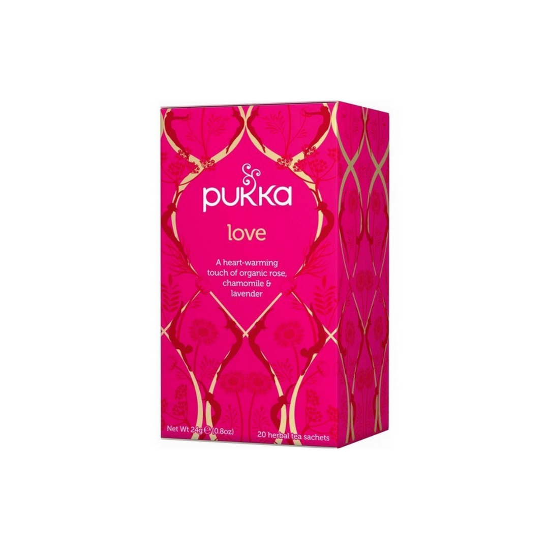 Te Pukka Love, 20 breve - Dejlig smag af blomster og urter. 100% økologisk, Fairtrade-mærket.
