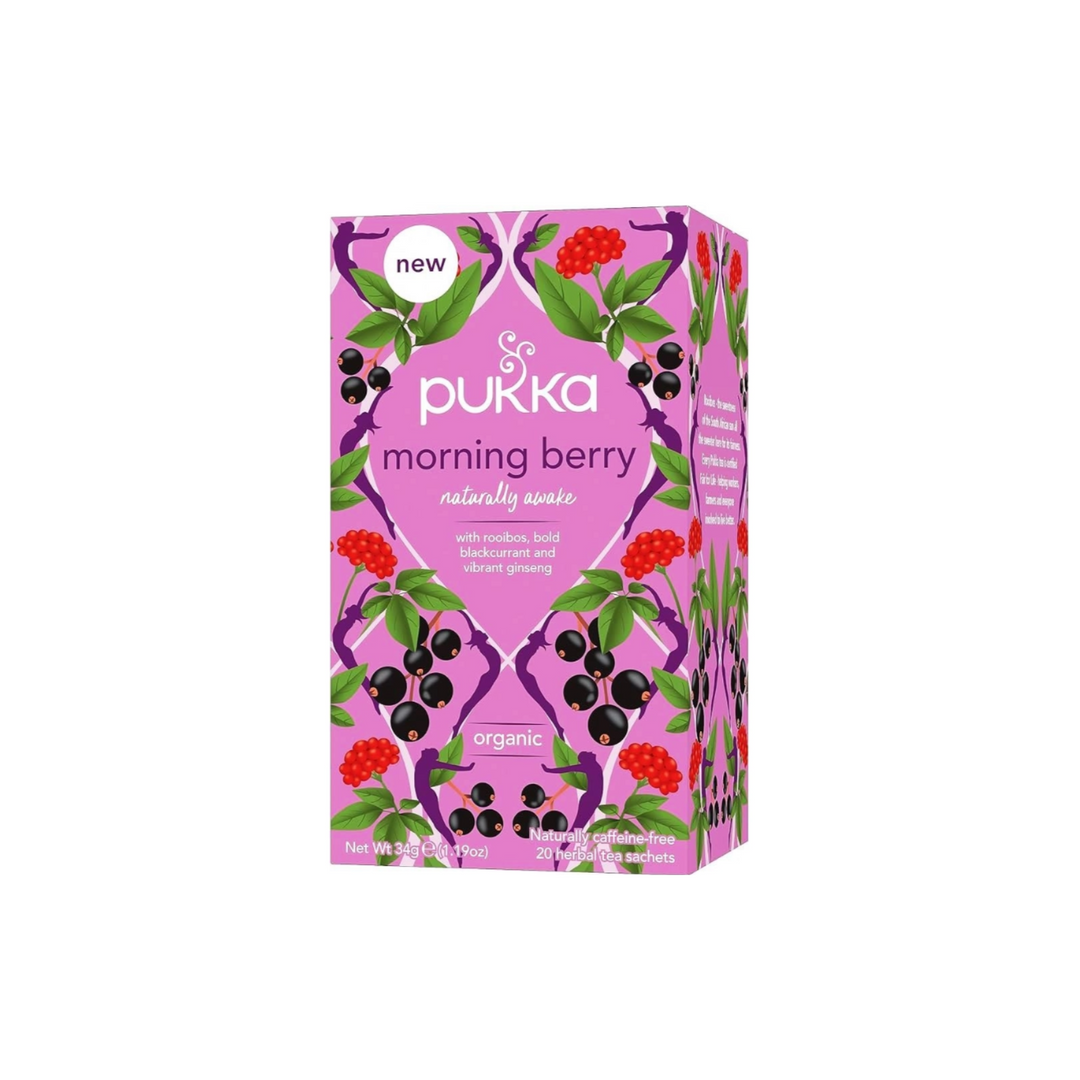 Te Pukka Morning Berry, 20 breve - Økologisk, uden tilsætningsstoffer, Fairtrade. Perfekt til kontorer.