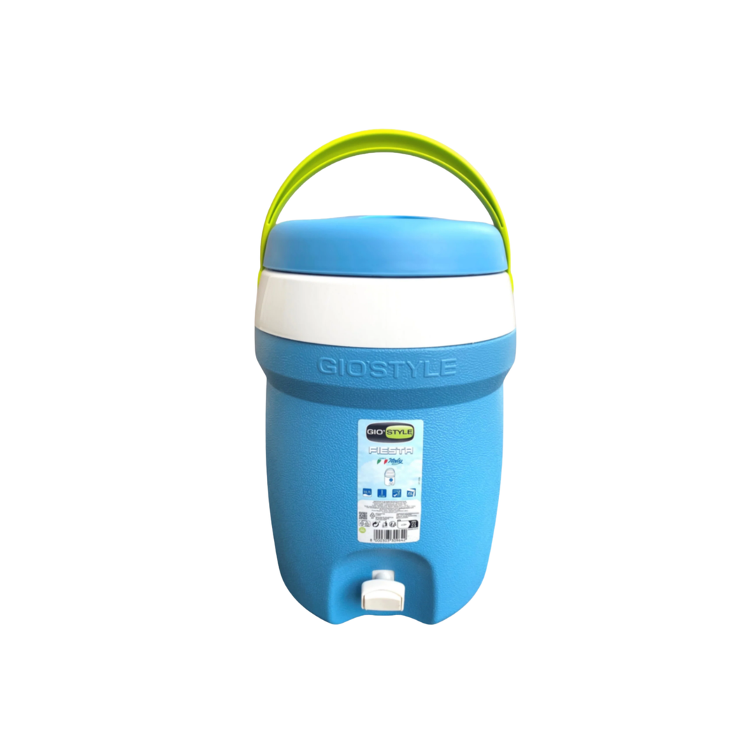 Termobeholder til vand med taphane 10,7 liter, isoleret, holder drikke op til 15 timer, robust håndtag.