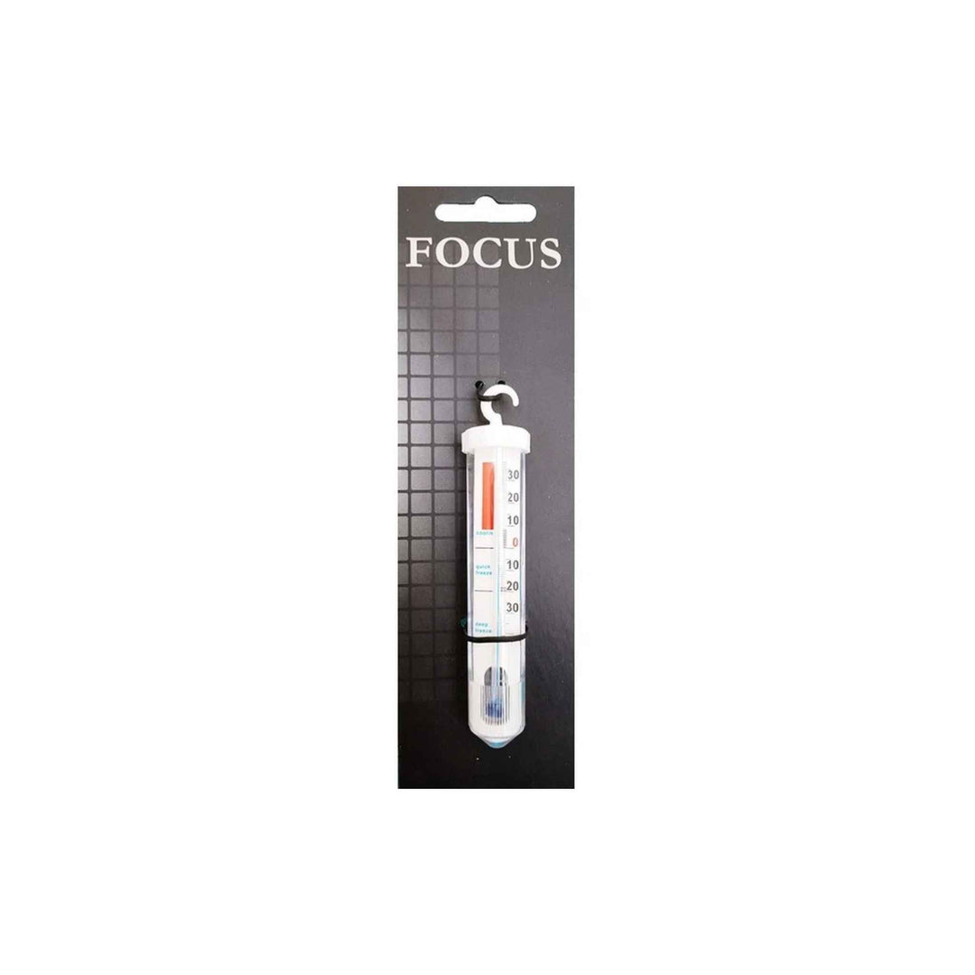 Termometer til køleskab med måleskala -40° til +40°C, plast og krog for præcis temperaturkontrol.