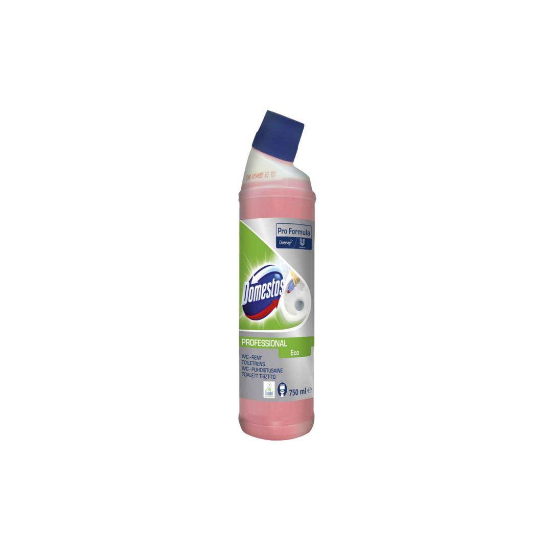 Diversey Domestos Pro Formula 750 ml. x 6 stk., miljømærket toiletrens der fjerner kalk og snavs med frisk duft.