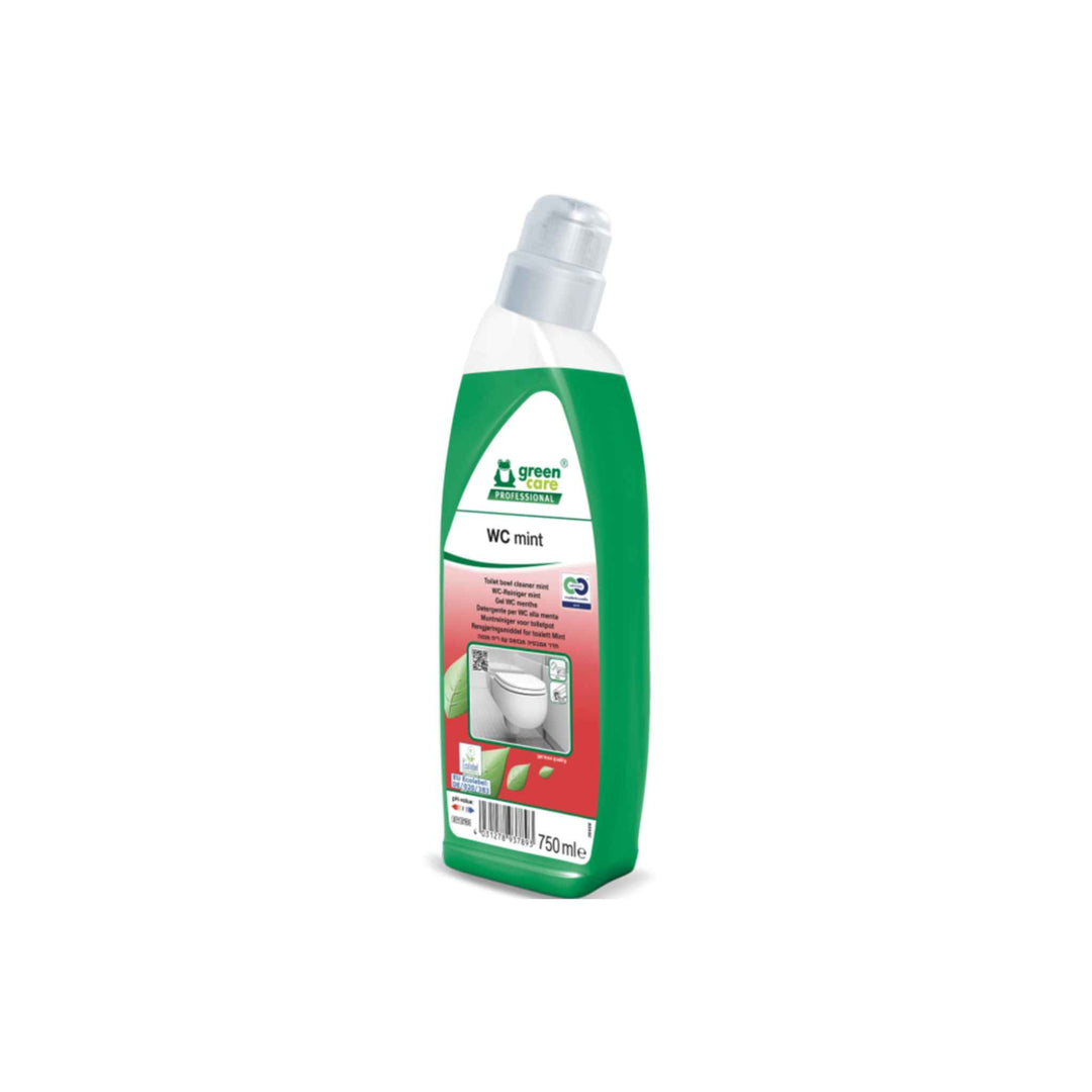 Tana WC Mint toiletrens 750 ml. x 10 stk., effektiv mod kalk og snavs, efterlader toilettet rent med frisk duft.