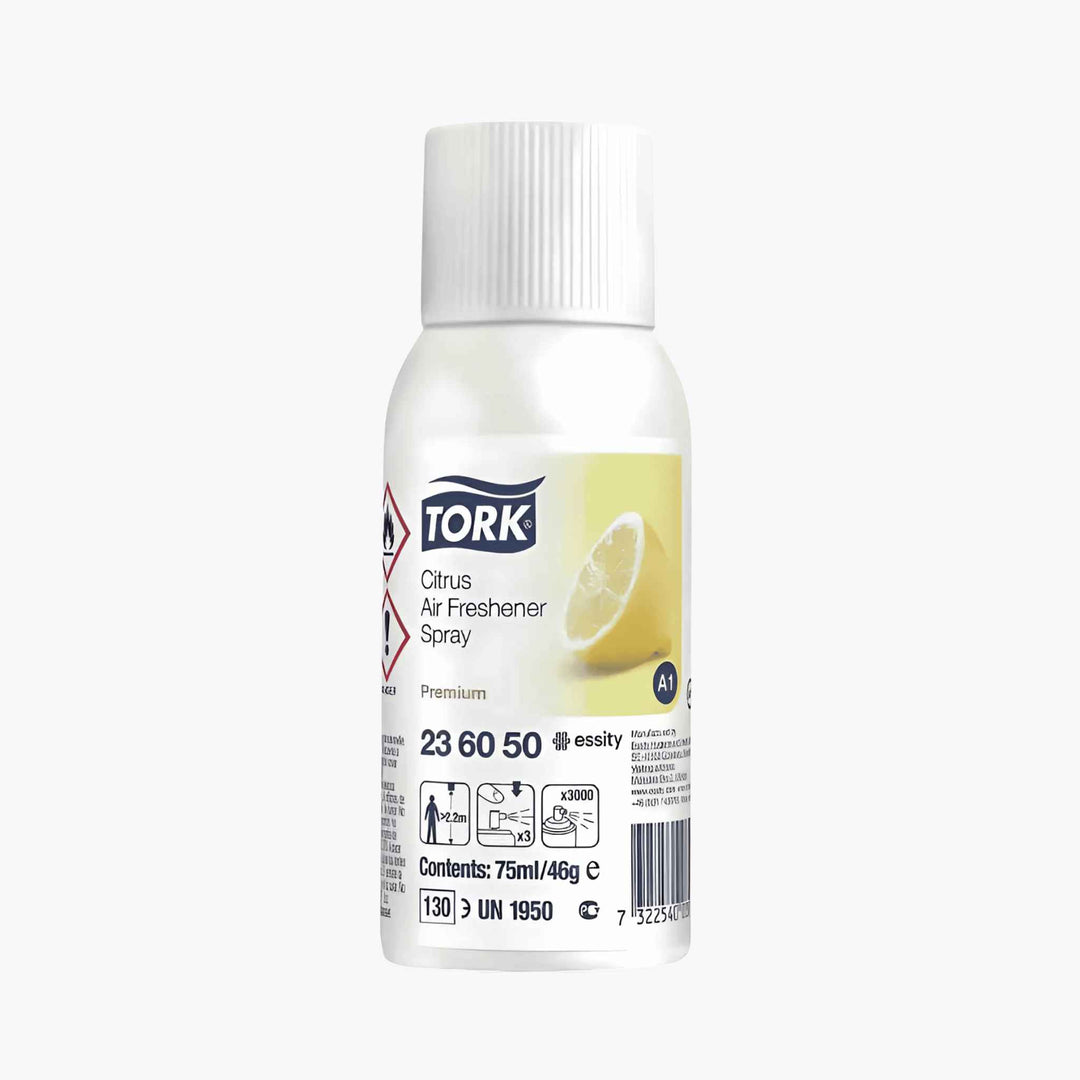 Tork 236050 citrus luftfrisker med langvarig duft og patenteret teknologi til effektiv neutralisering af dårlige lugte.