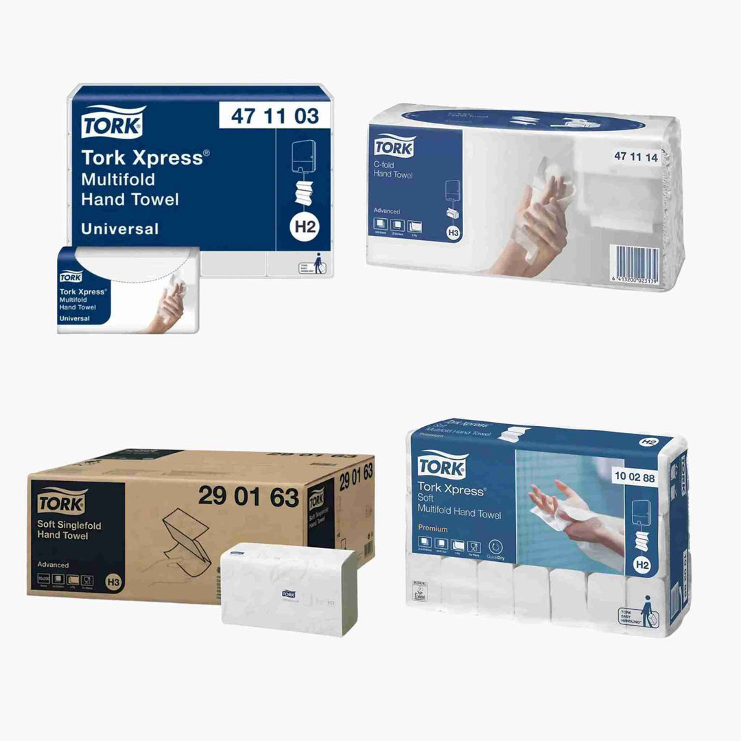 Tork håndklædeark – effektiv og hygiejnisk løsning til toiletter, køkkener og andre professionelle miljøer.