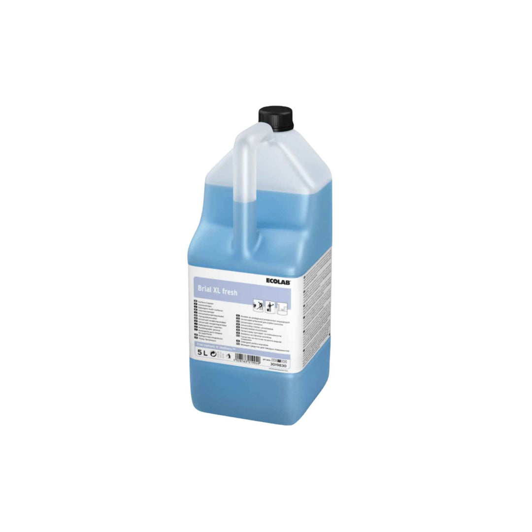 Ecolab Brial XL Fresh universalrengøring 5 ltr. x 2 stk., skånsom rengøring til glas, marmor og plastik, frisk duft.
