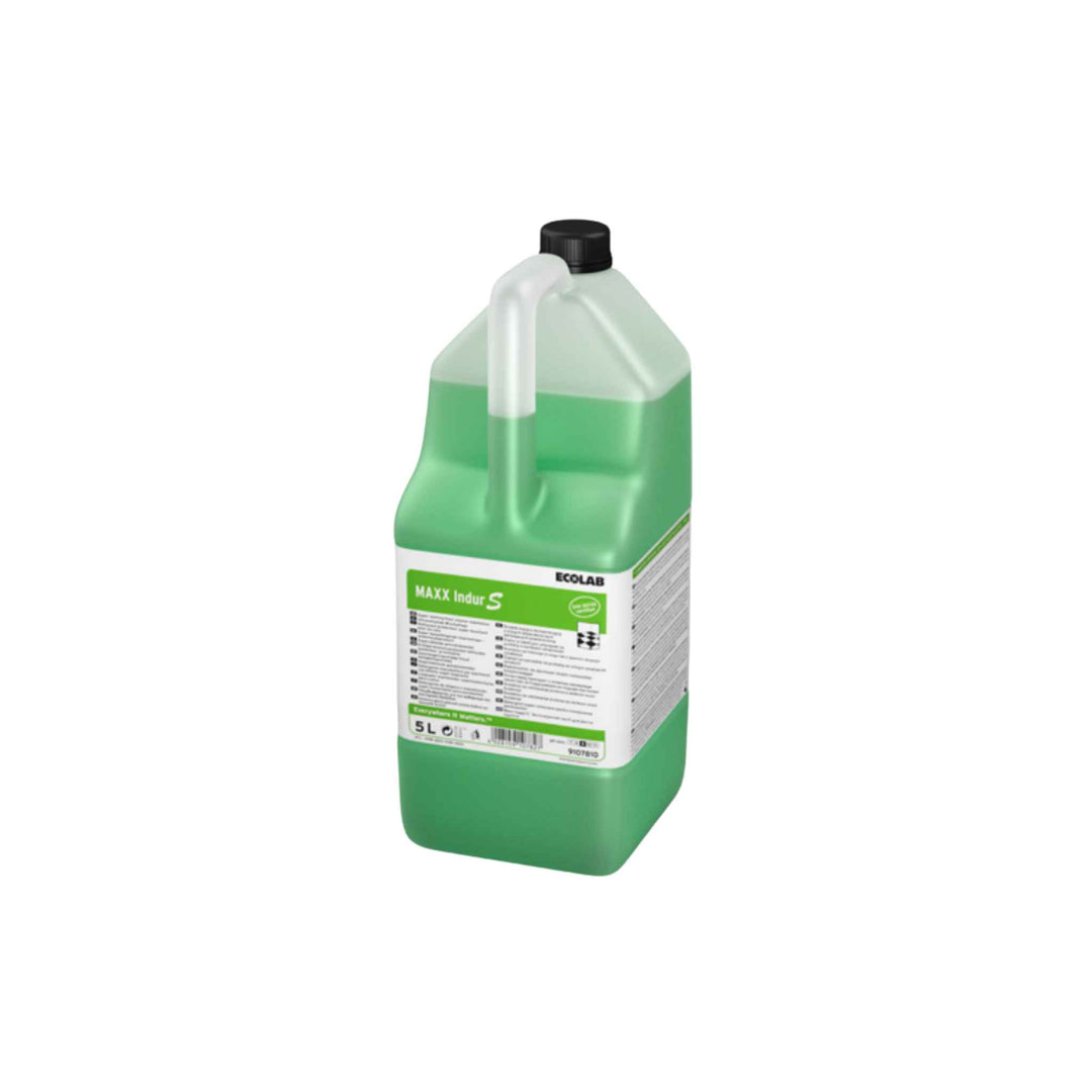 Ecolab Maxx Indur S vaskepleje 5 ltr. x 2 stk., effektiv gulvpleje der rengør, beskytter og giver glans til hårde overflader.
