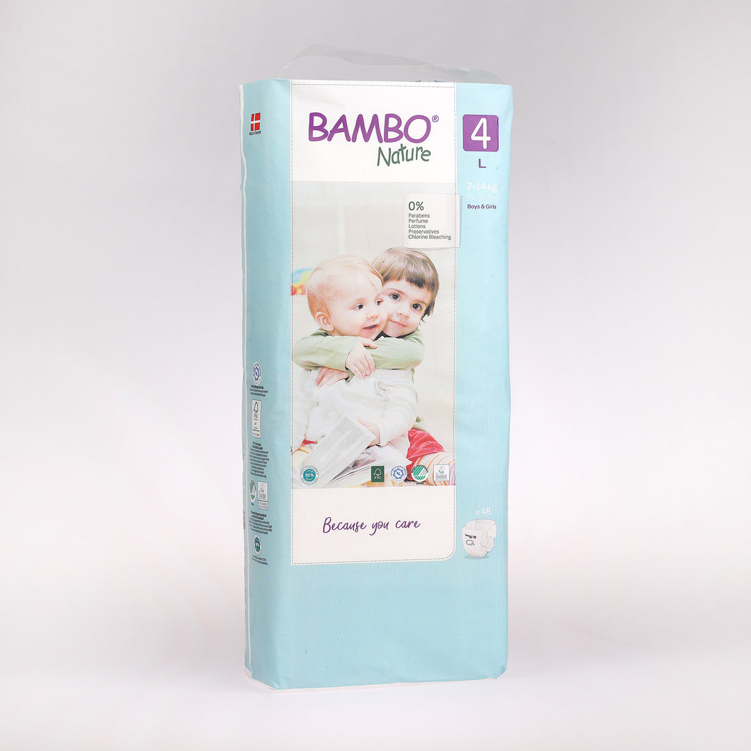 Køb Bambo Nature Eco børnebleer hos Cares.dk. Høj komfort, bevægelsesfrihed og holder tør. Dermatologisk testet og Svanemærket!