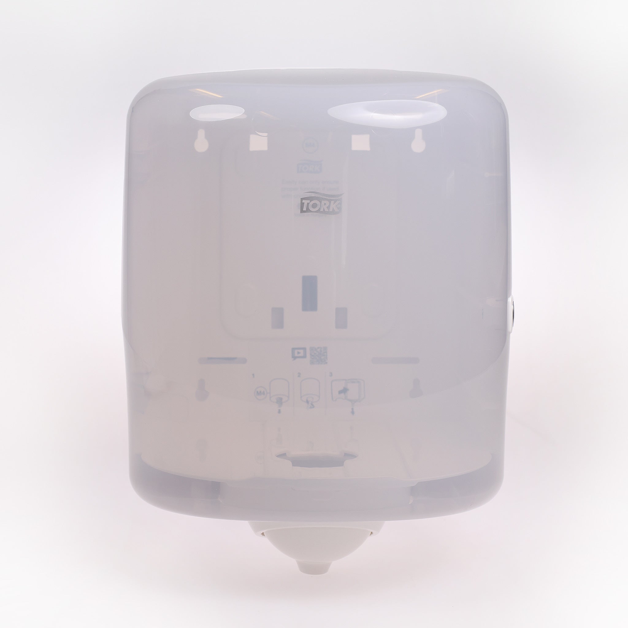 Håndaftørringsdispenser Tork M4 Reflex Centerfeed. Giver ét ark ad gangen, hvilket reducerer papirforbruget med op til 37%. 