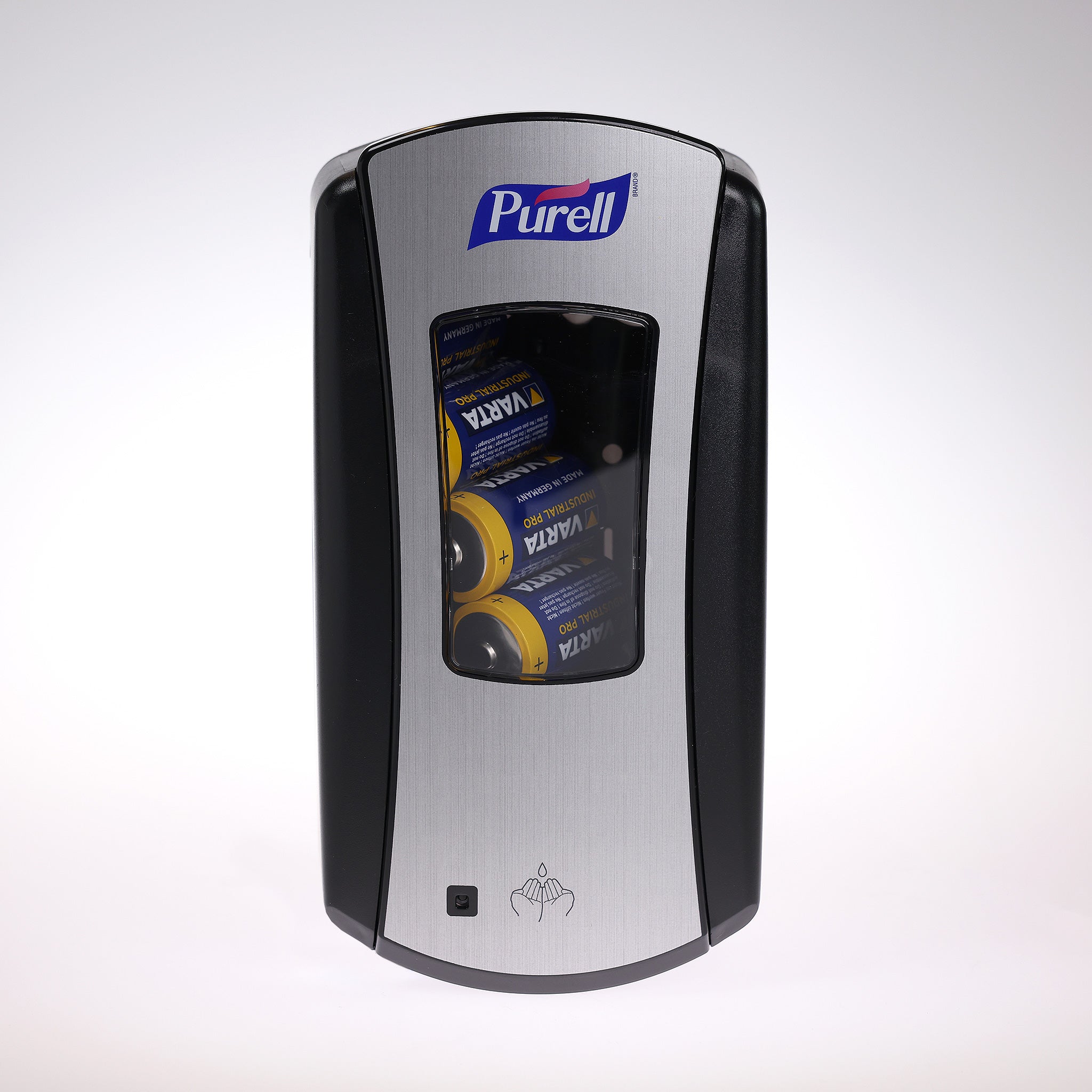 Effektiv og driftsikker spritdispenser Purell LTX-12 i sort/krom. Hygiejnisk med mange doseringer, der gør den økonomisk i brug.