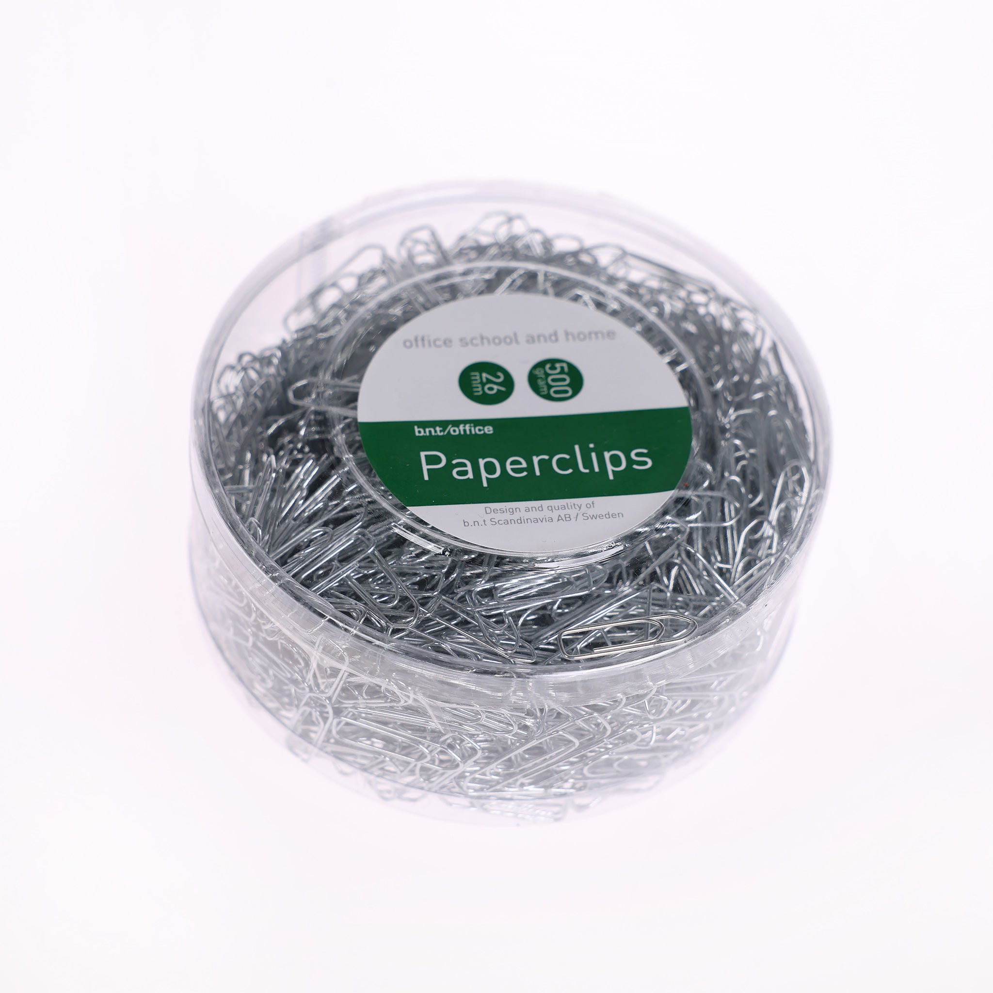 Papirclips i metal 26 mm. Papirclips samler dine papirer, så du let kan holde orden. Fremstillet i holdbart metal - 1300 stk.